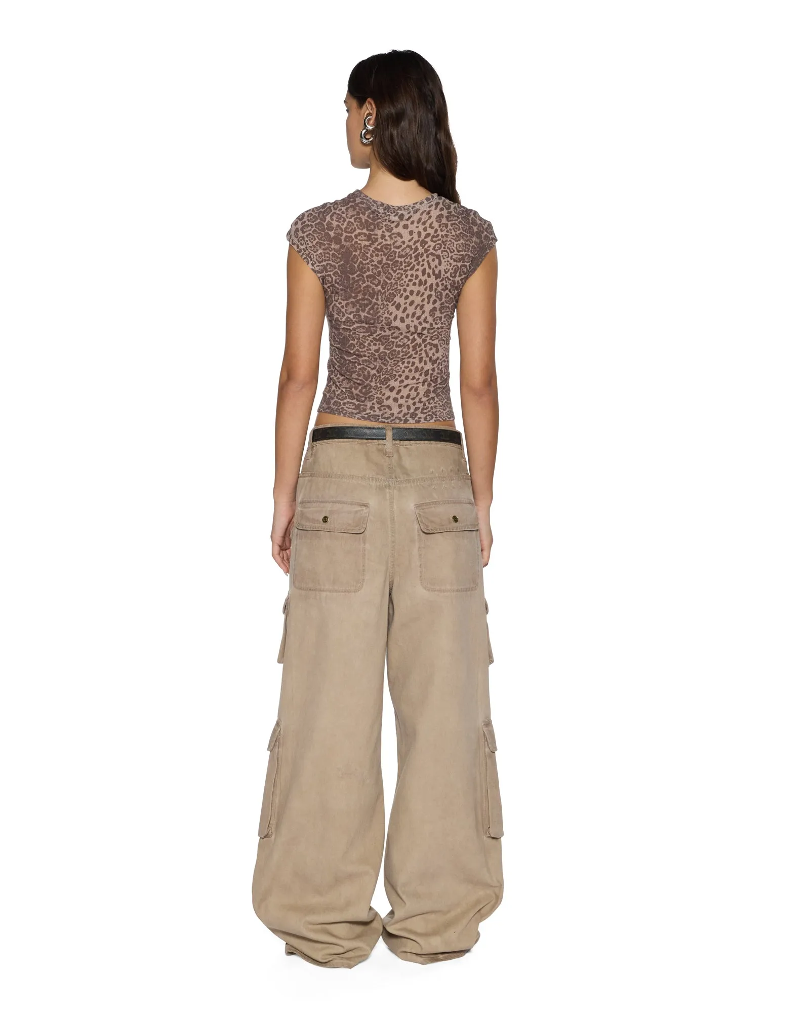 TearResistant Fabric EasyCareFinish STAPLE SS TEE LEOPARD