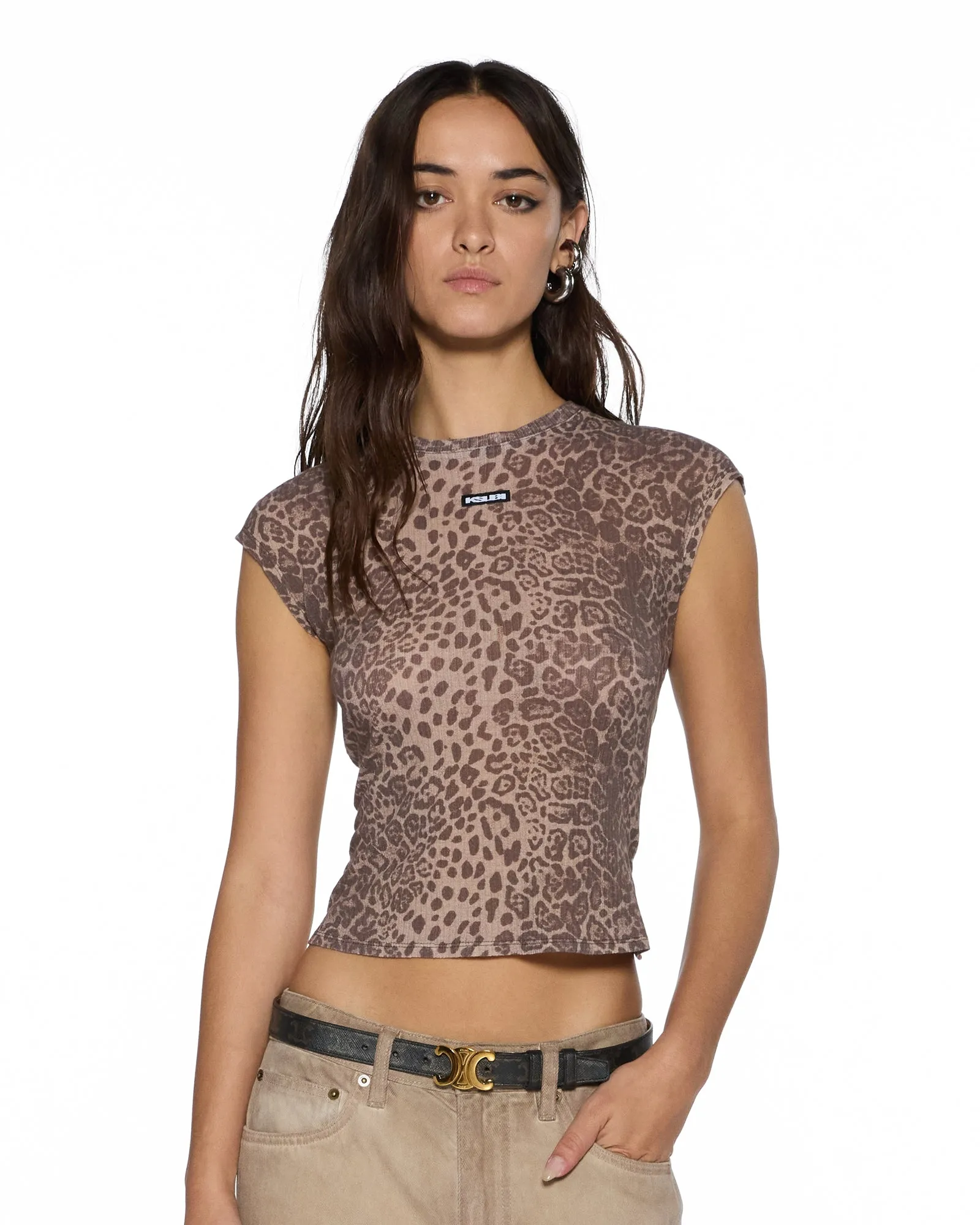 NonIronTechnology STAPLE SS TEE LEOPARD