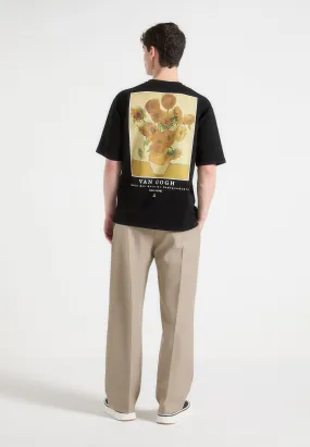 Evening Elegance Sunflowers - Van Gogh T-Shirt - Black