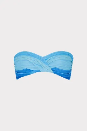 Sunset Stripe Twist Bandeau Top geometric patterns