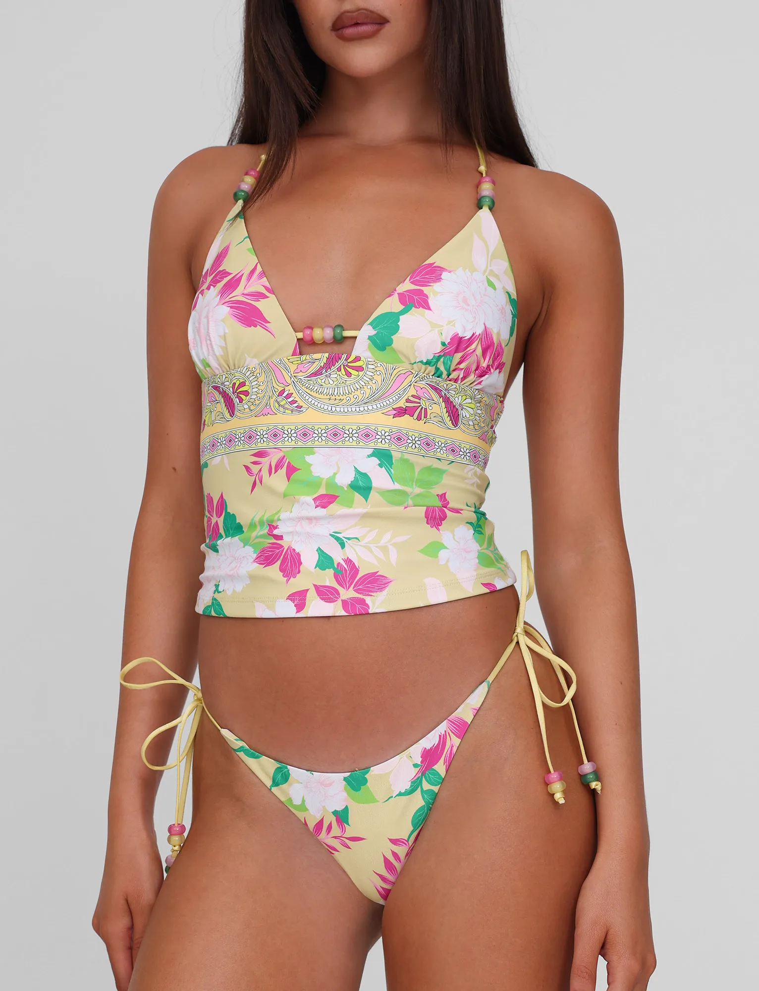 Statement Piece Swim beach party FINLEA BIKINI BOTTOM - PAISLEY BORDER