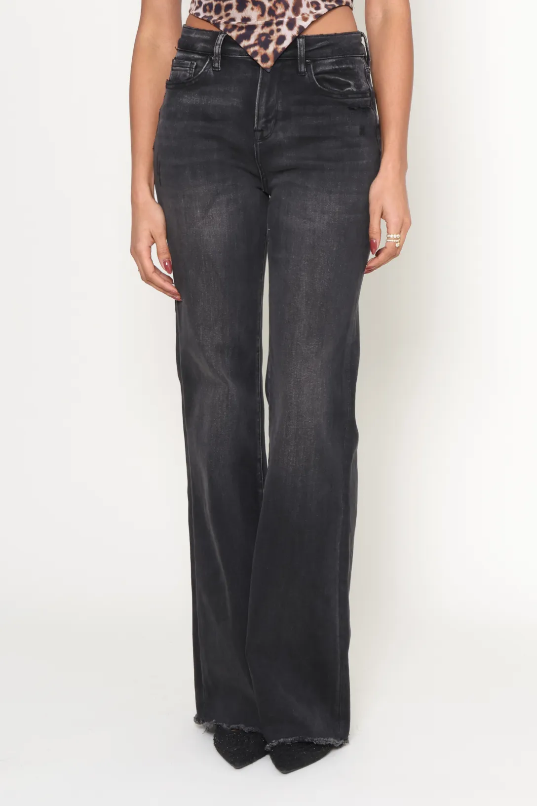 No Fuss Style Super High Rise Vintage Flare