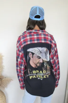 Relaxed Dress Brad Paisley Band Band Tee Flannel