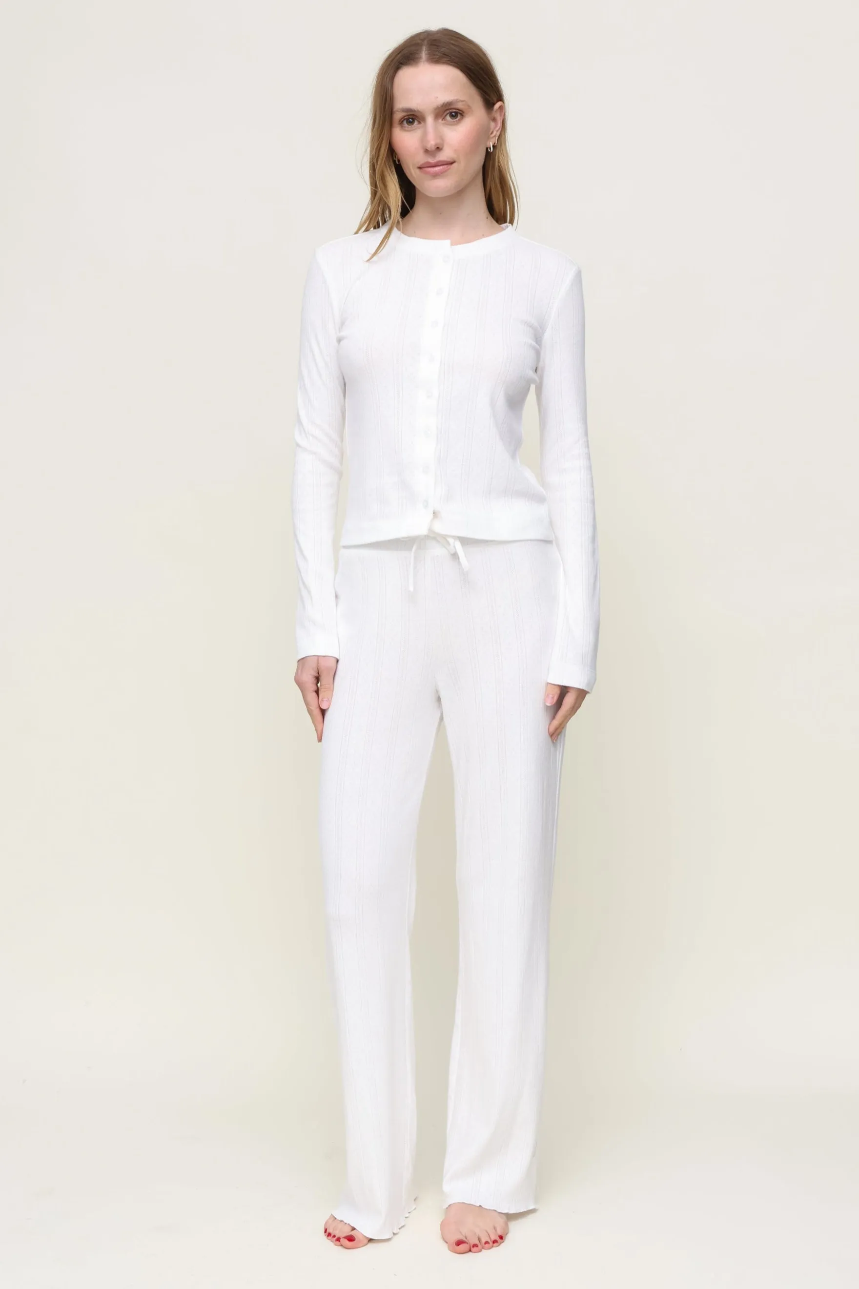 Lila Pointelle Long Sleeve Buttery Soft Feel