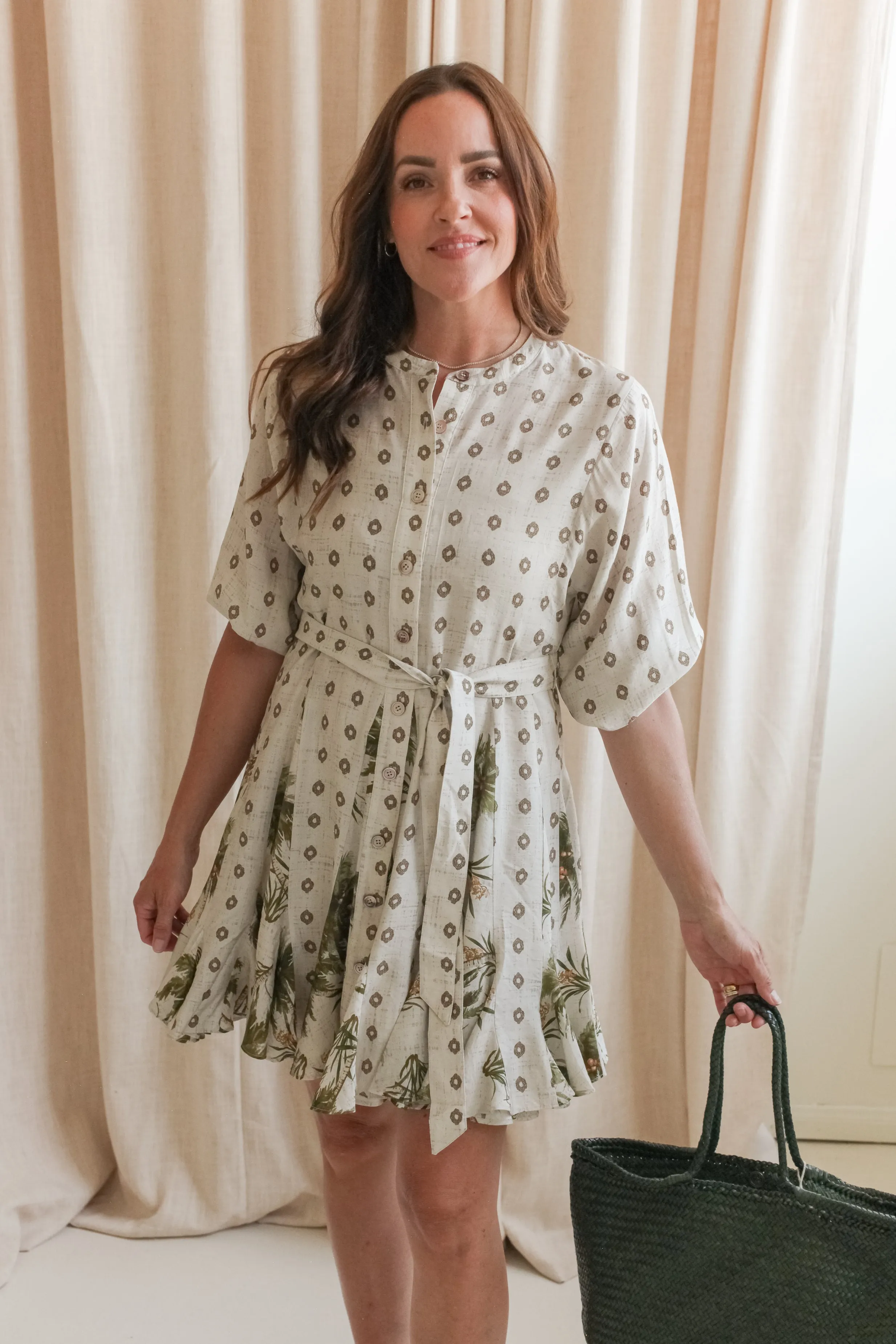 Silk-Blend Sylvia Mini Dress