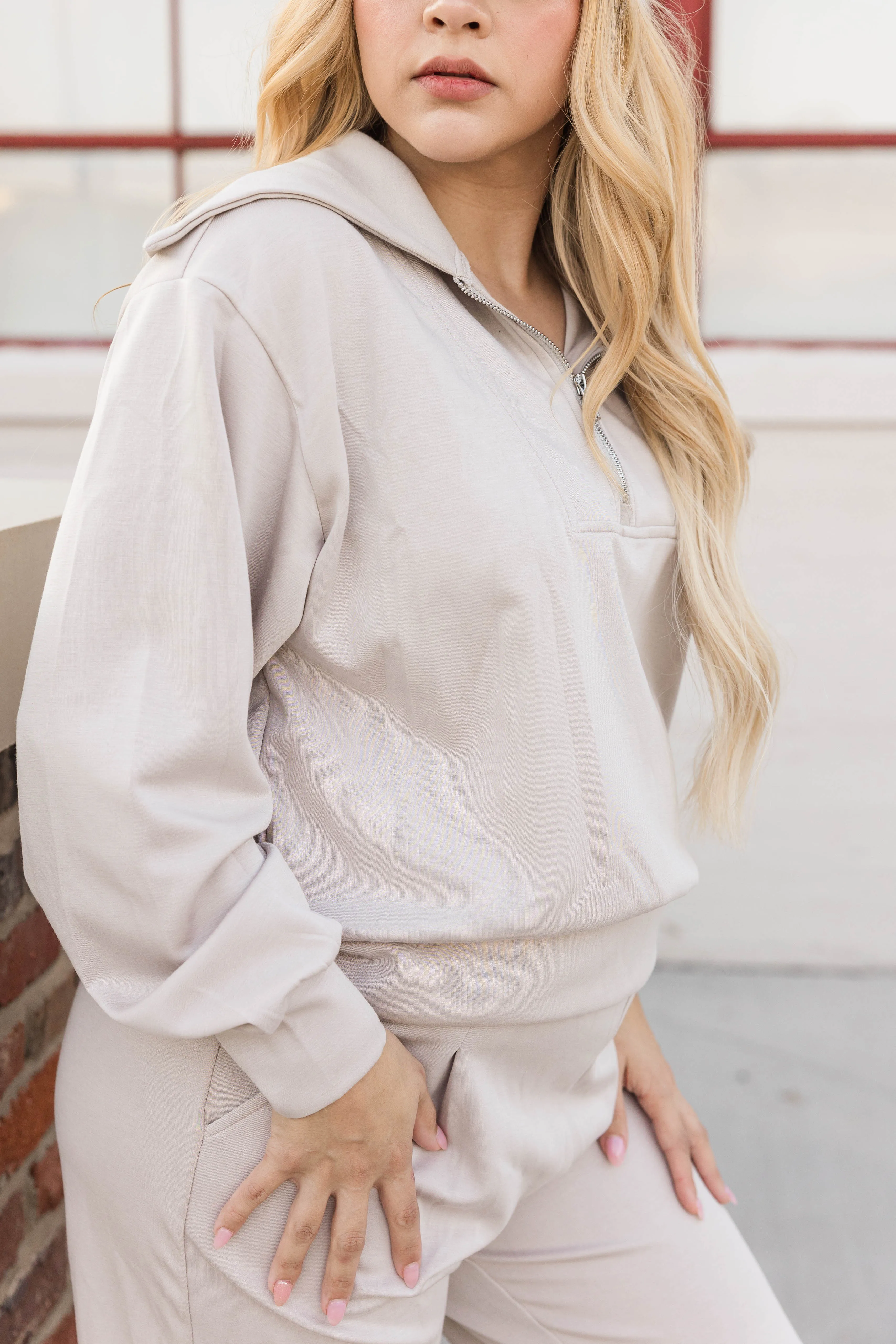 Penelope Loungewear Set- Stone LowMaintenance LowMaintenanceMaterial