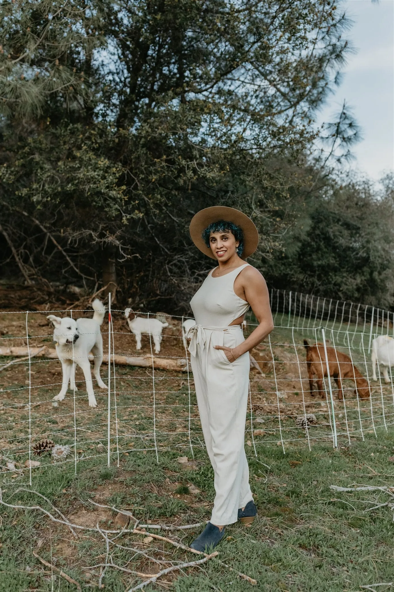 Flex Fit Shoulder Construction Liberty Jumpsuit in Oat Linen