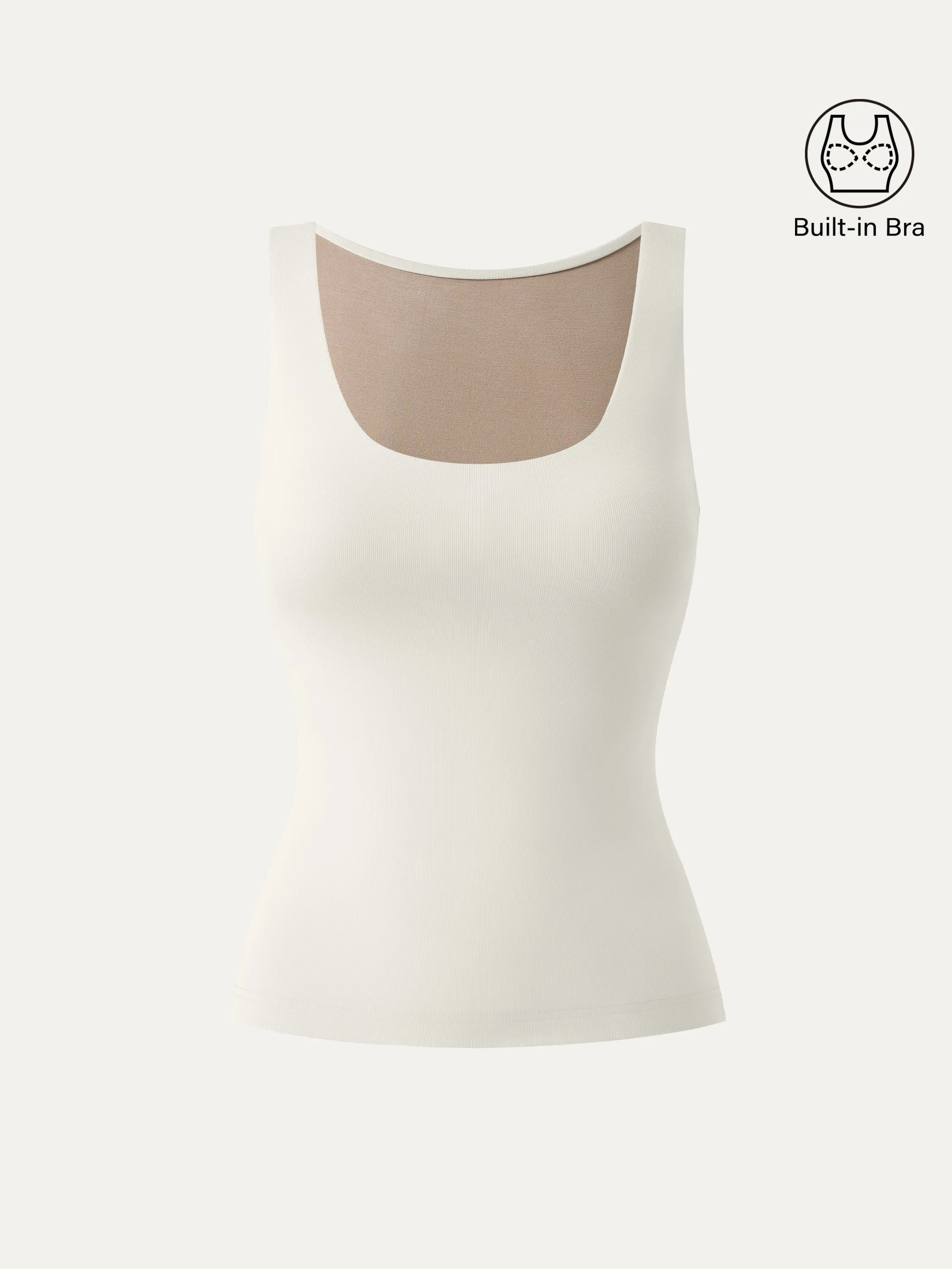 Double Stitched Seams U-neck New Airy Brami Tank