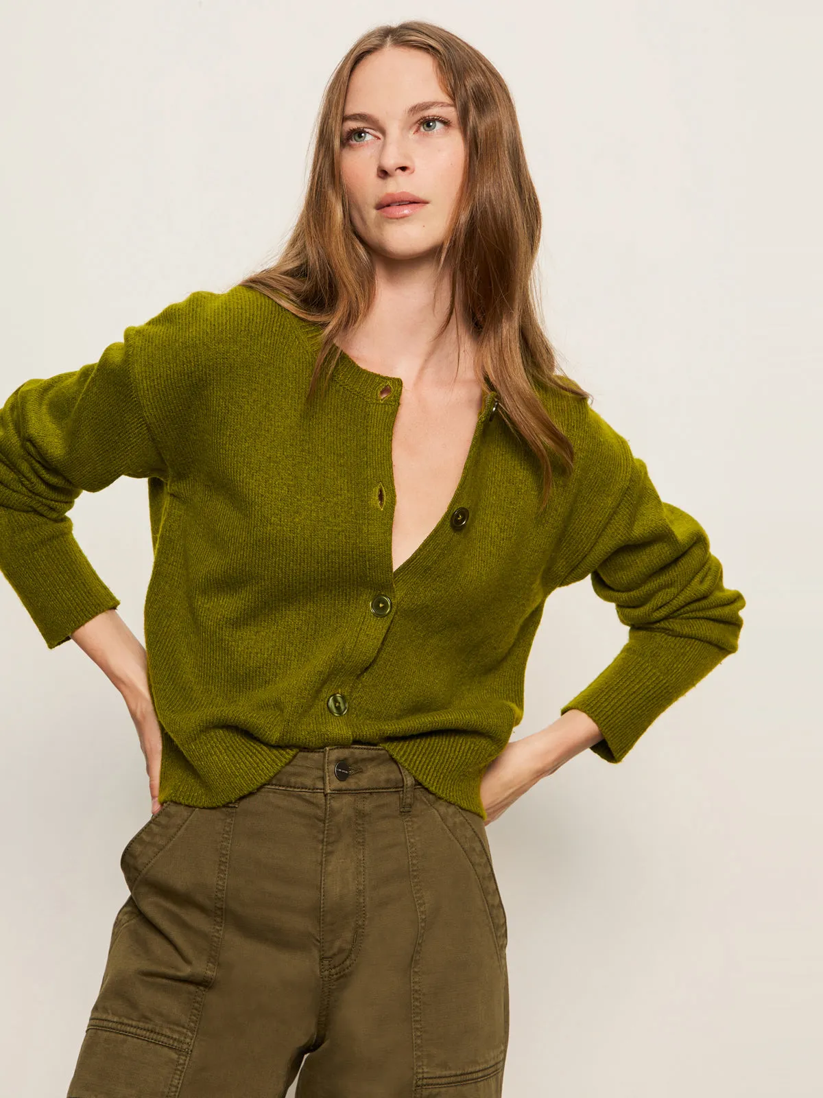 Must-Have Cardi Martini Olive Classic Style