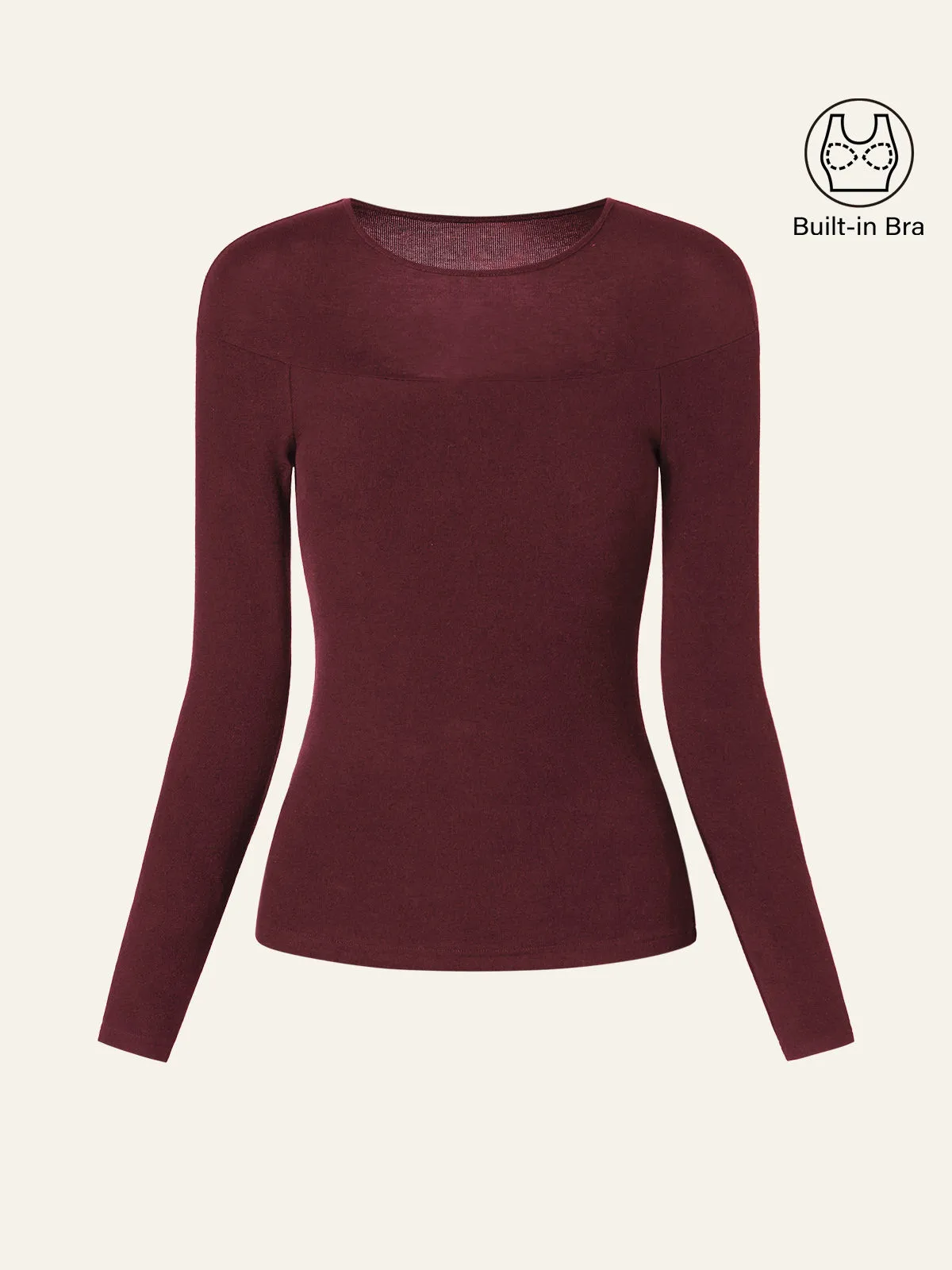 Tencel Wool Sheer Shoulder Brami Top Convertible Collar