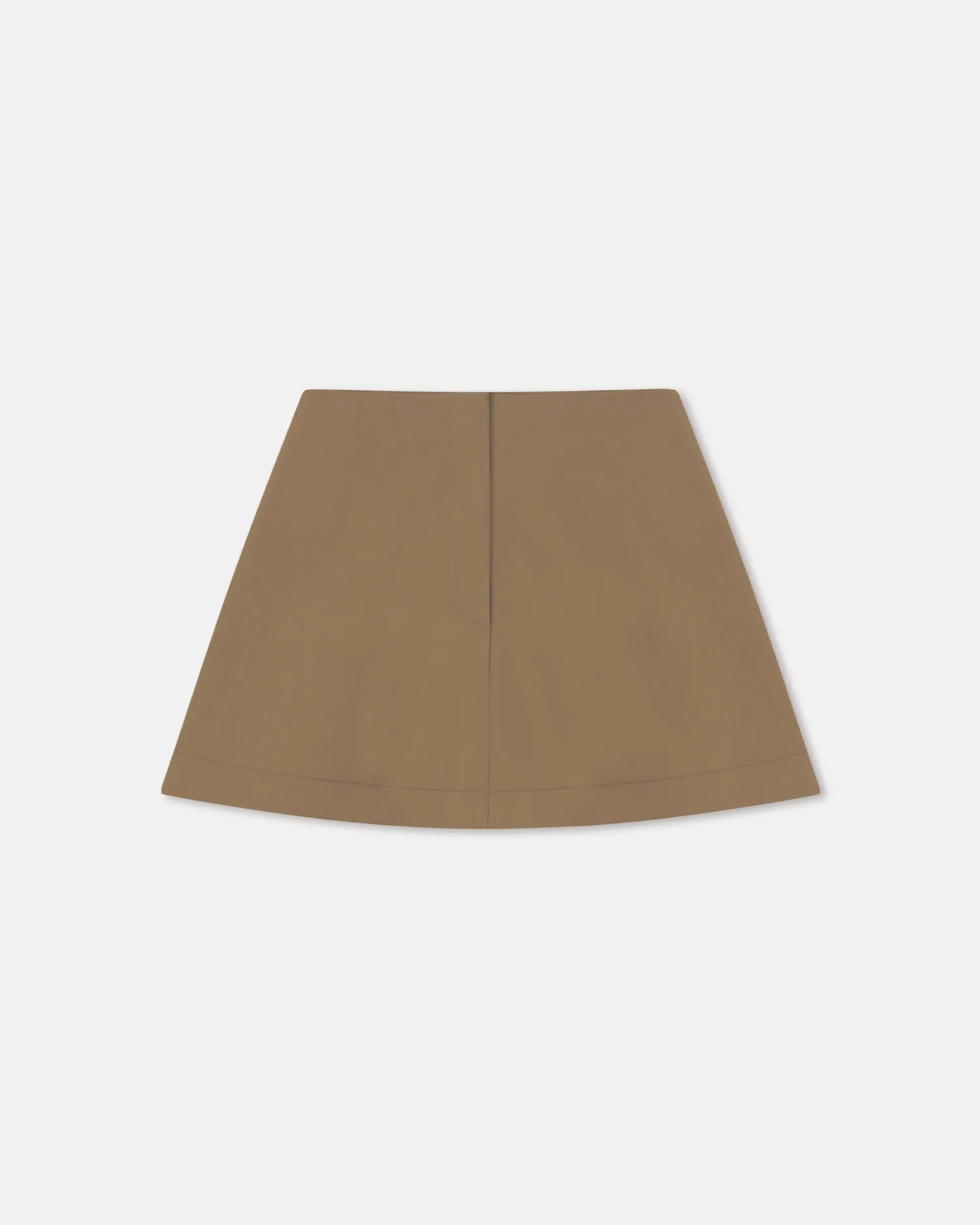 LowMaintenance Full Coverage Fit Tenna - Tailored A-Line Mini Skirt - Brown