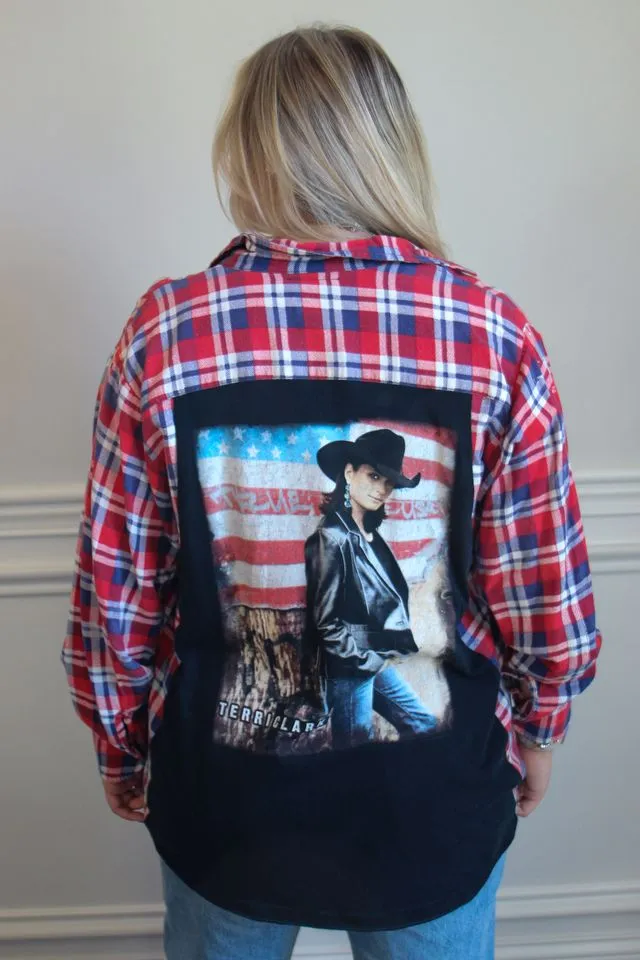 Terri Clark Band Tee Flannel Formal top