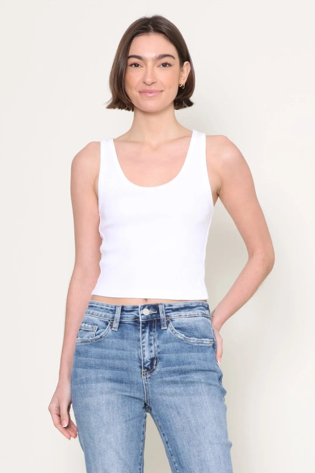 The Blondie Tank Stretch Waistband Design