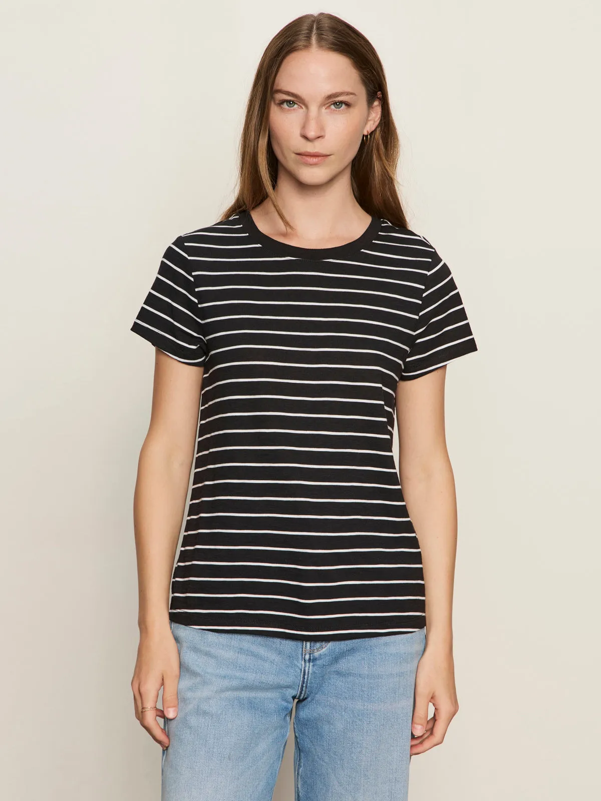 Flexible Fit The Perfect Tee White/Black Stripe