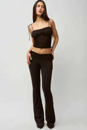 Ruched Chiffon Knit Tank Air Permeable Cloth Anti Snag Weave