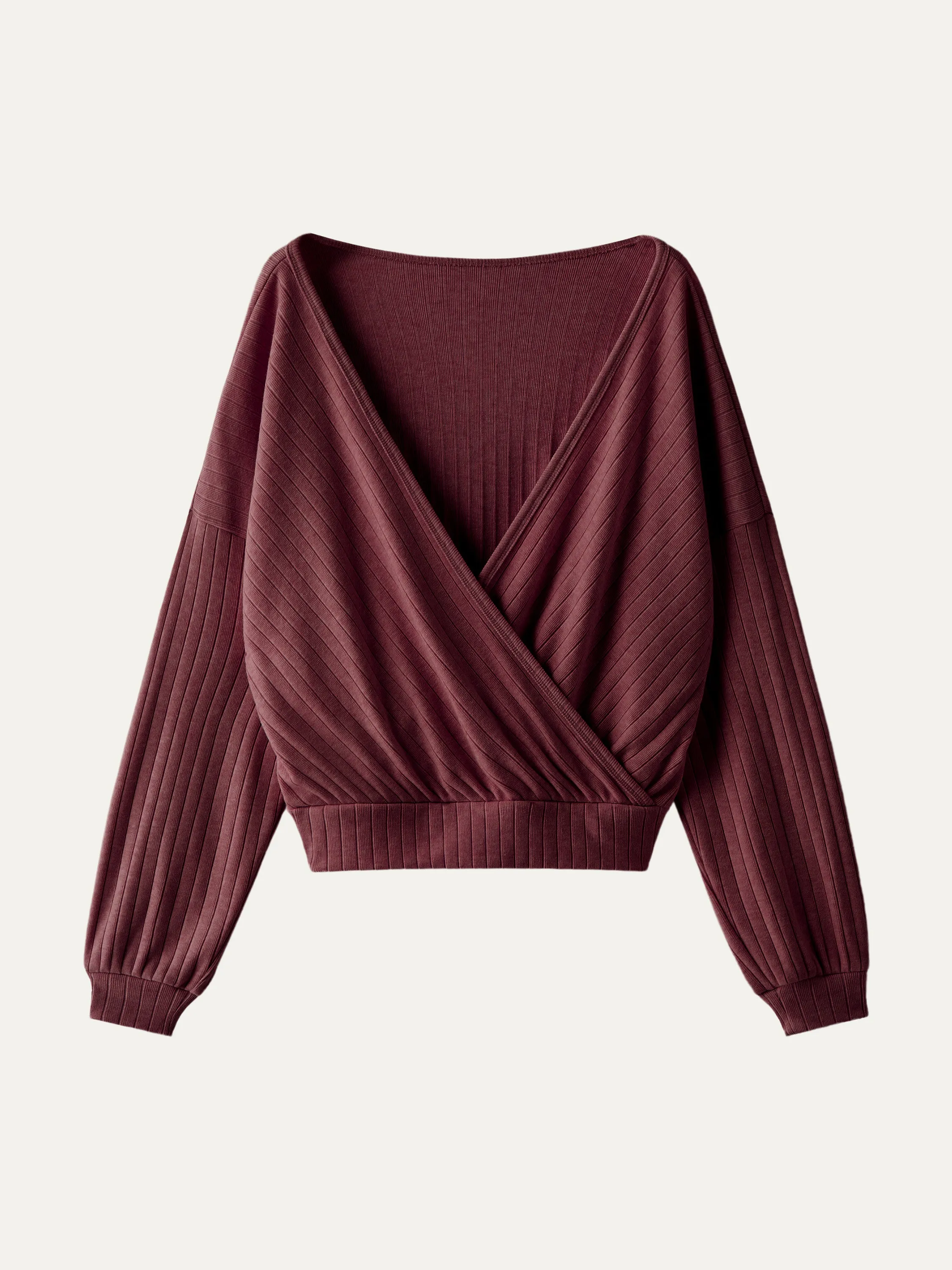 StretchFit Wide Rib Surplice Top