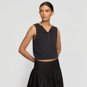 Stylish Jacket WindproofBarrierTechnology Elith Cotton-Linen Button Knit Vest