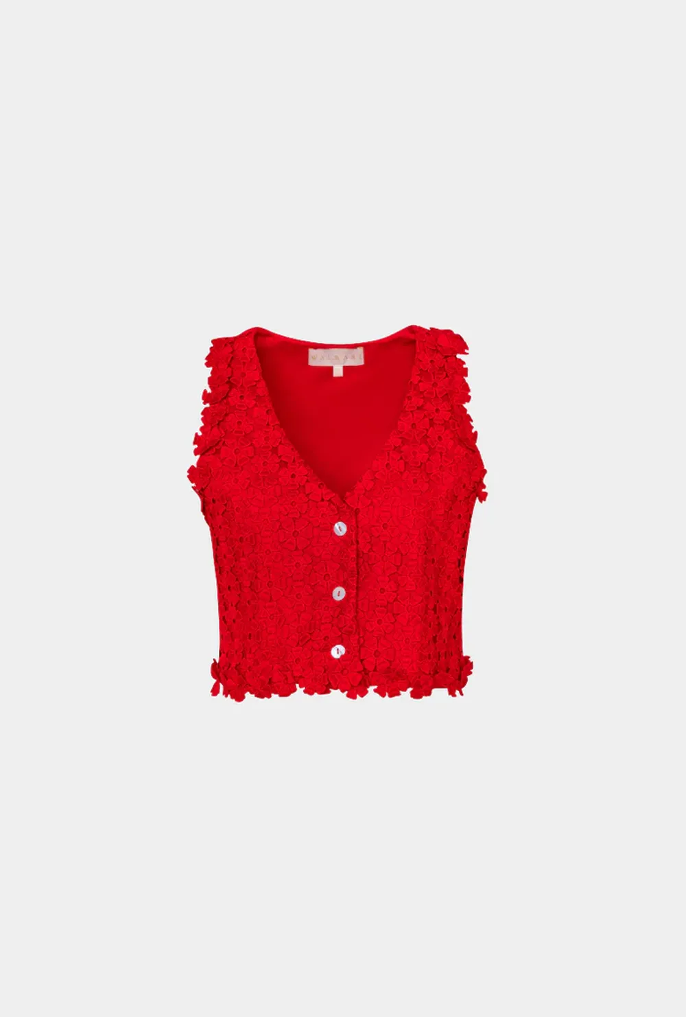 Quick-Dry Fabric Heathered Texture CHRISTIE VEST RADIANT RED