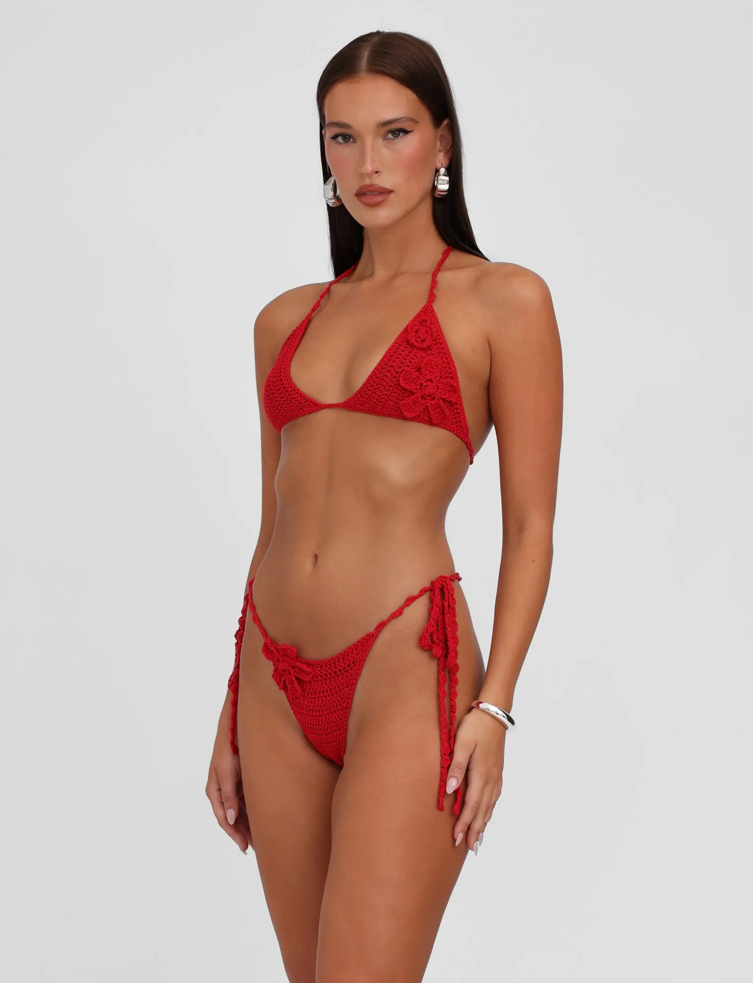 MELIORA BIKINI BOTTOM - RED : BERRY RED Lightweight Fabric Swim
