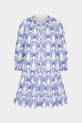 Tiered Butterfly Eyelet Mini Dress NoSlip Grip