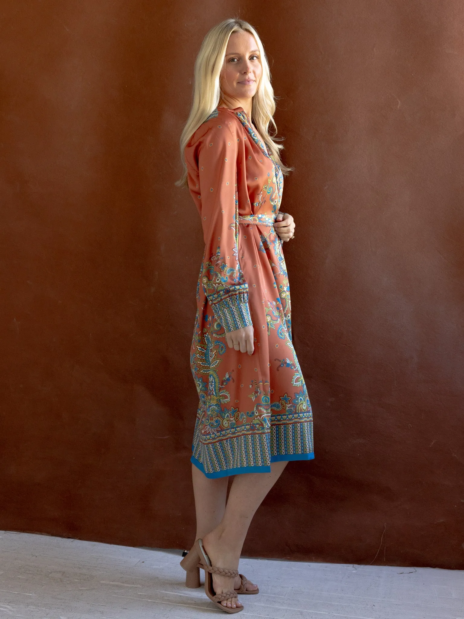 Sara Paisley Dress Sophisticated Look