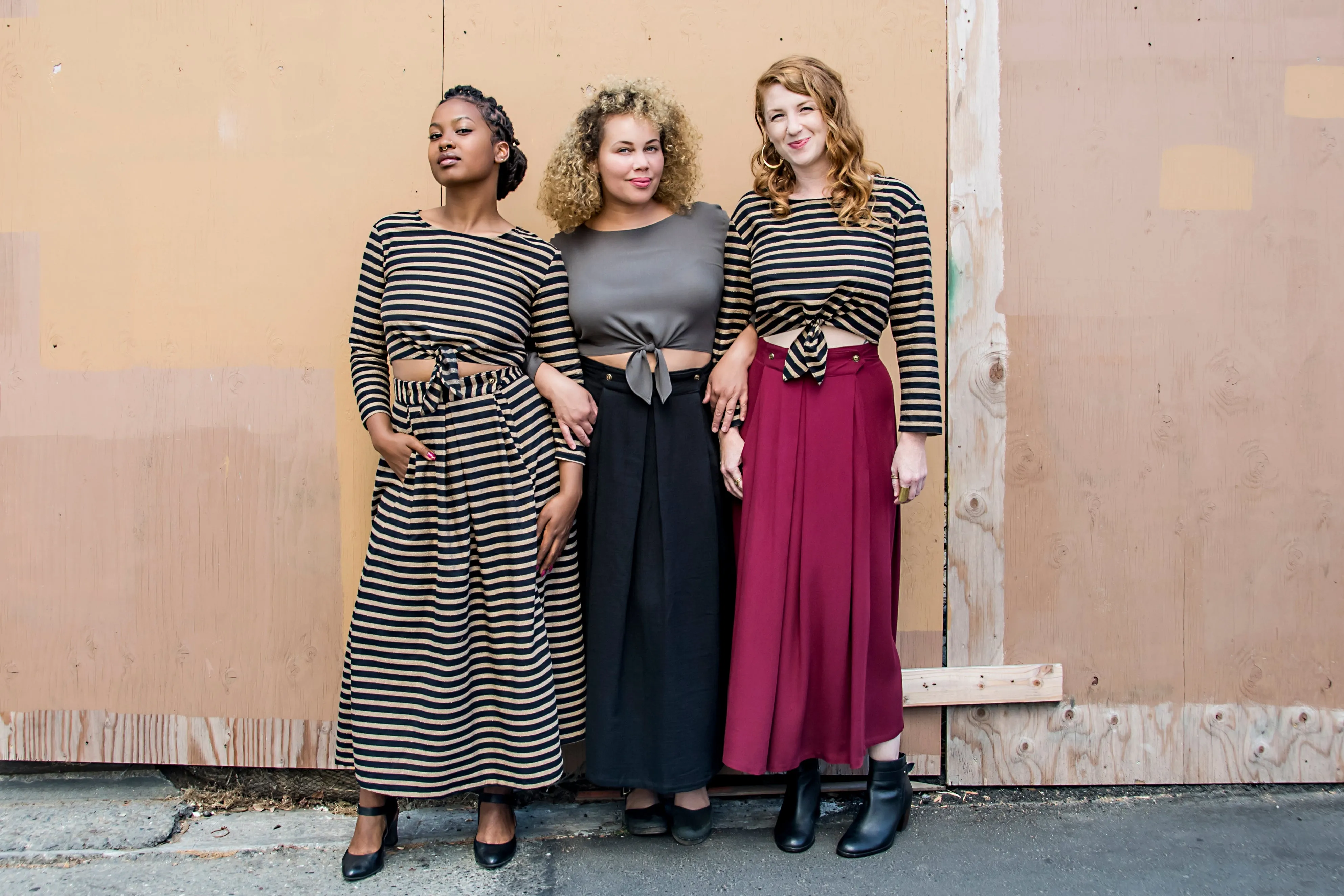 Comfortable Style Warm & Soft Tie Top in Forest Crepe