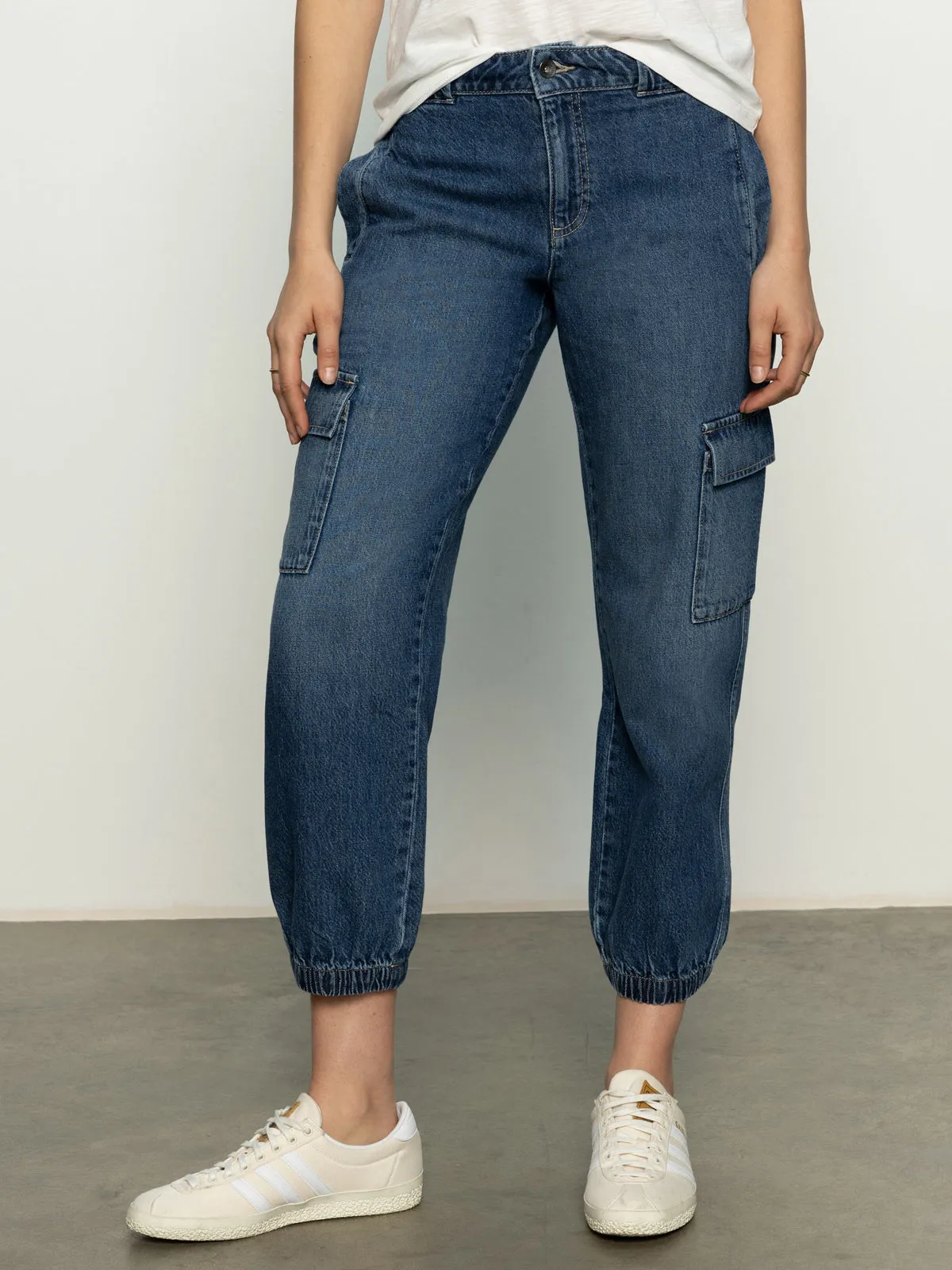 Stretchy Material Office Wear Take Over Jogger Mid-Rise Jeans Wow Me