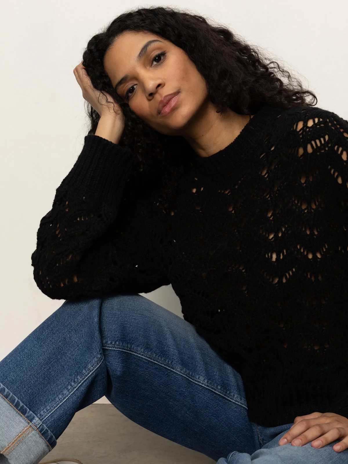 Boheme Popover Black Layered Sleeve Sporty Design