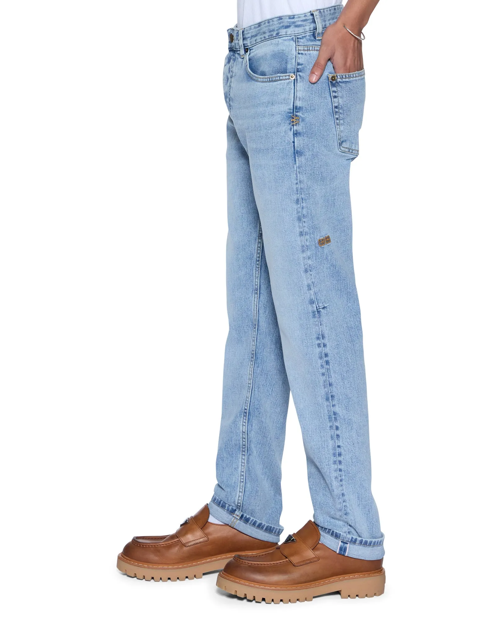 Luxury Textured CHITCH SELVEDGE SYDNEY BLUE