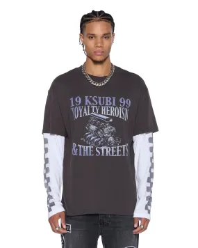 Active Style Trend ethical ENGINE LS LAYER TEE FADED BLACK