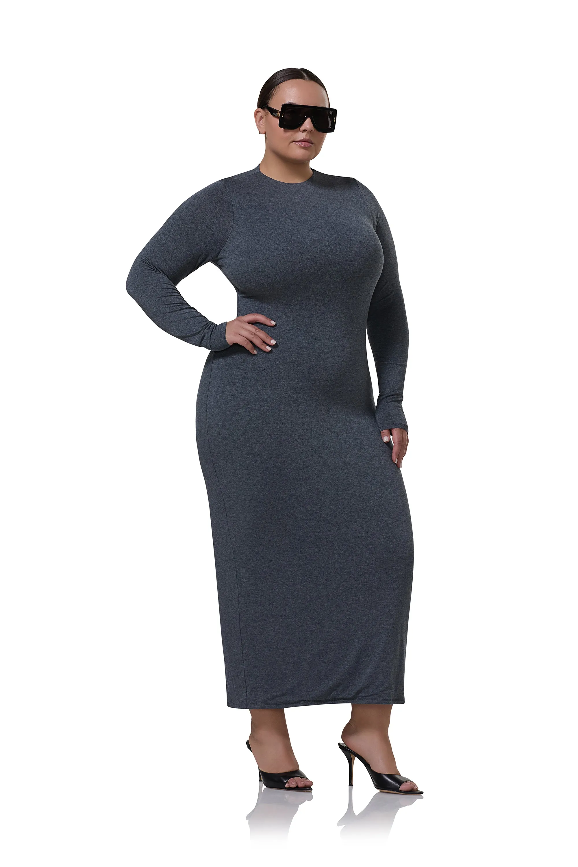 Work Favorite Smooth Wear Juniper Dress - Heather Charcoal