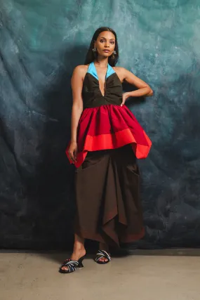 DurableWeave ThermalRegulating Tucked Trumpet Skirt with Belt