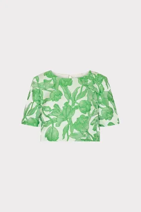 Wrinkle Resistant Texture Tulip Jacquard Top