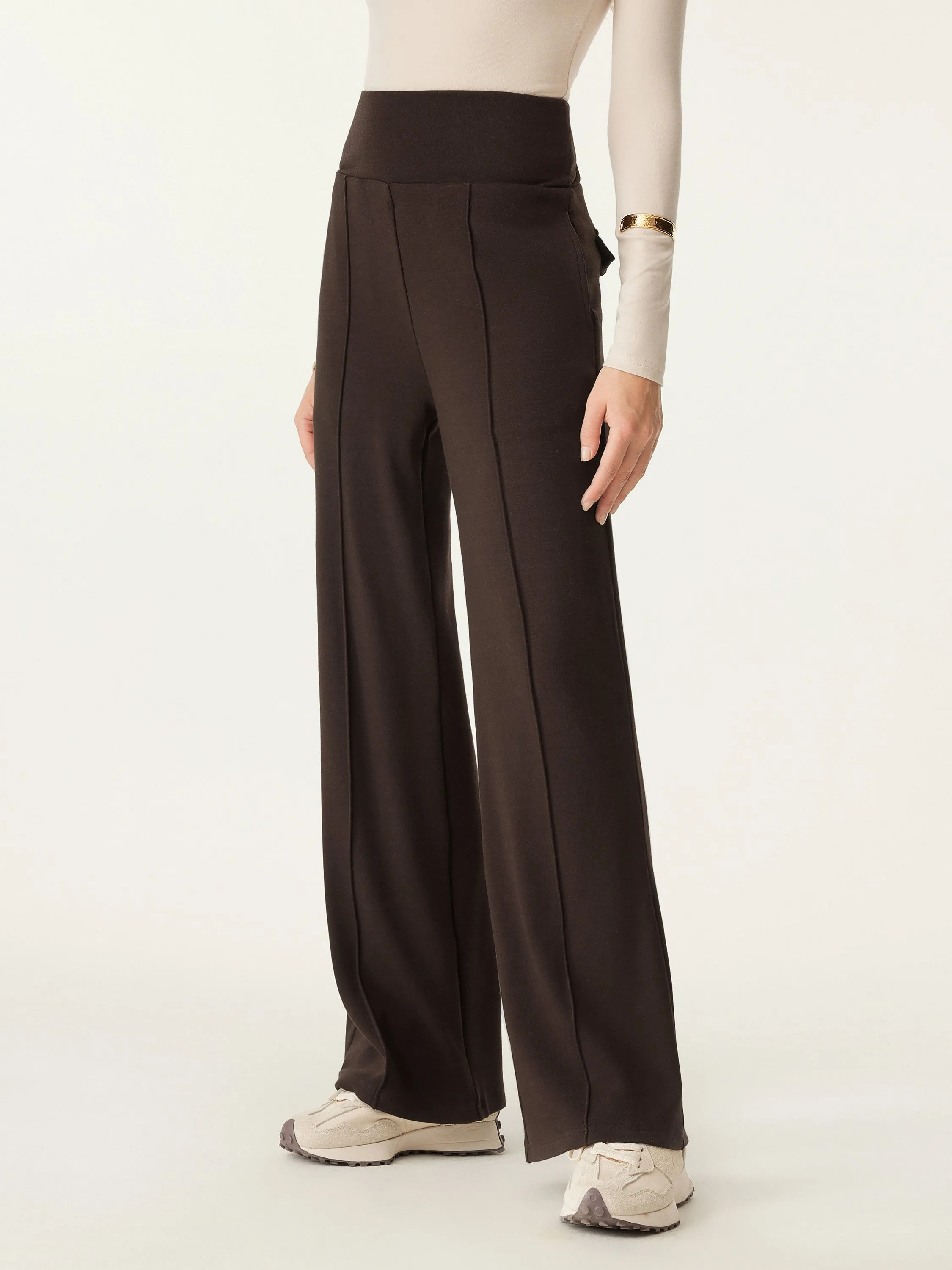 Tummy Warmer Pin-Tuck Pant GussetedCrotch