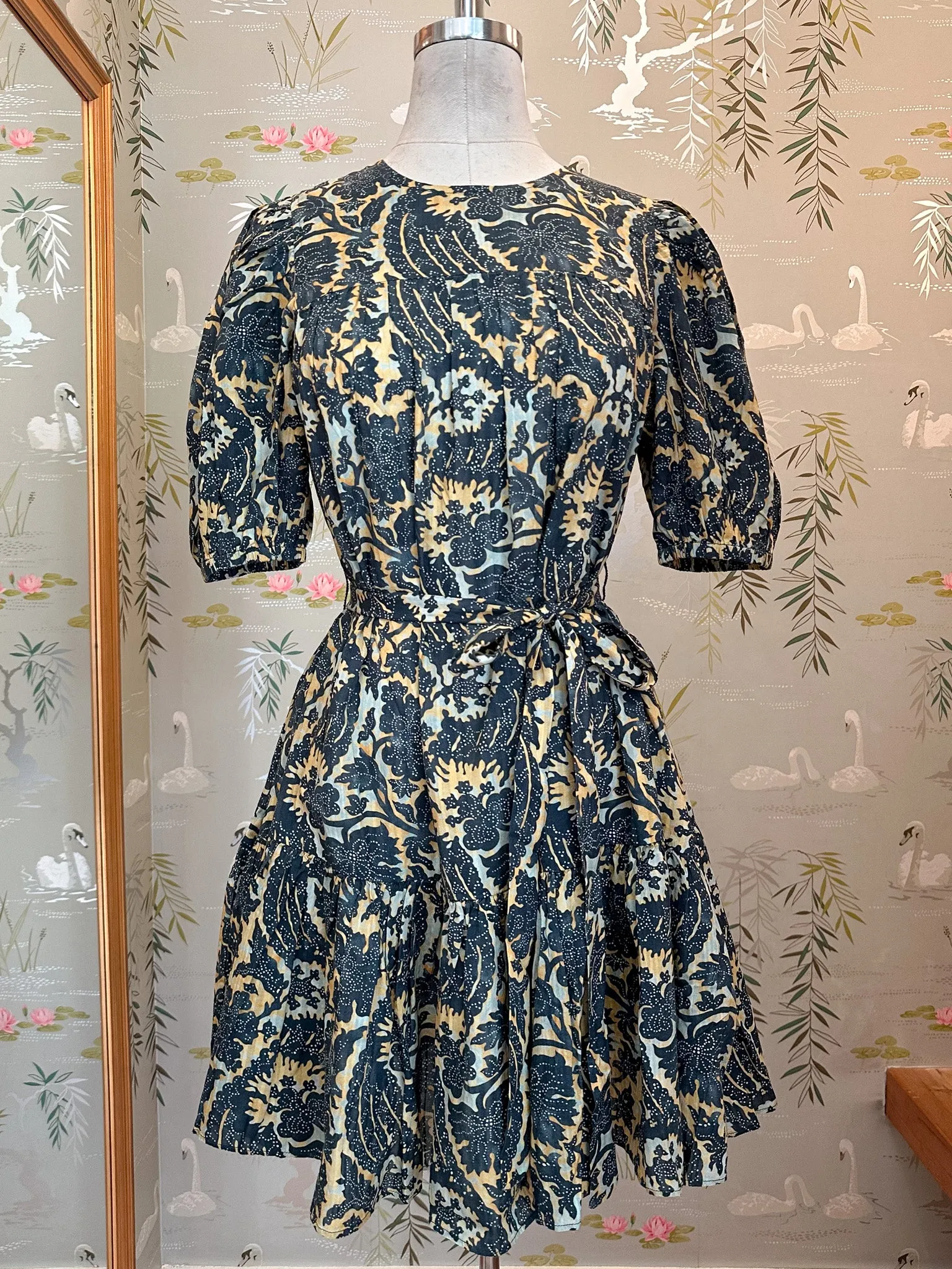 Night Party Chilly Wear Ulla Johnson Rosalie Short Sleeve Mini Dress - Luna