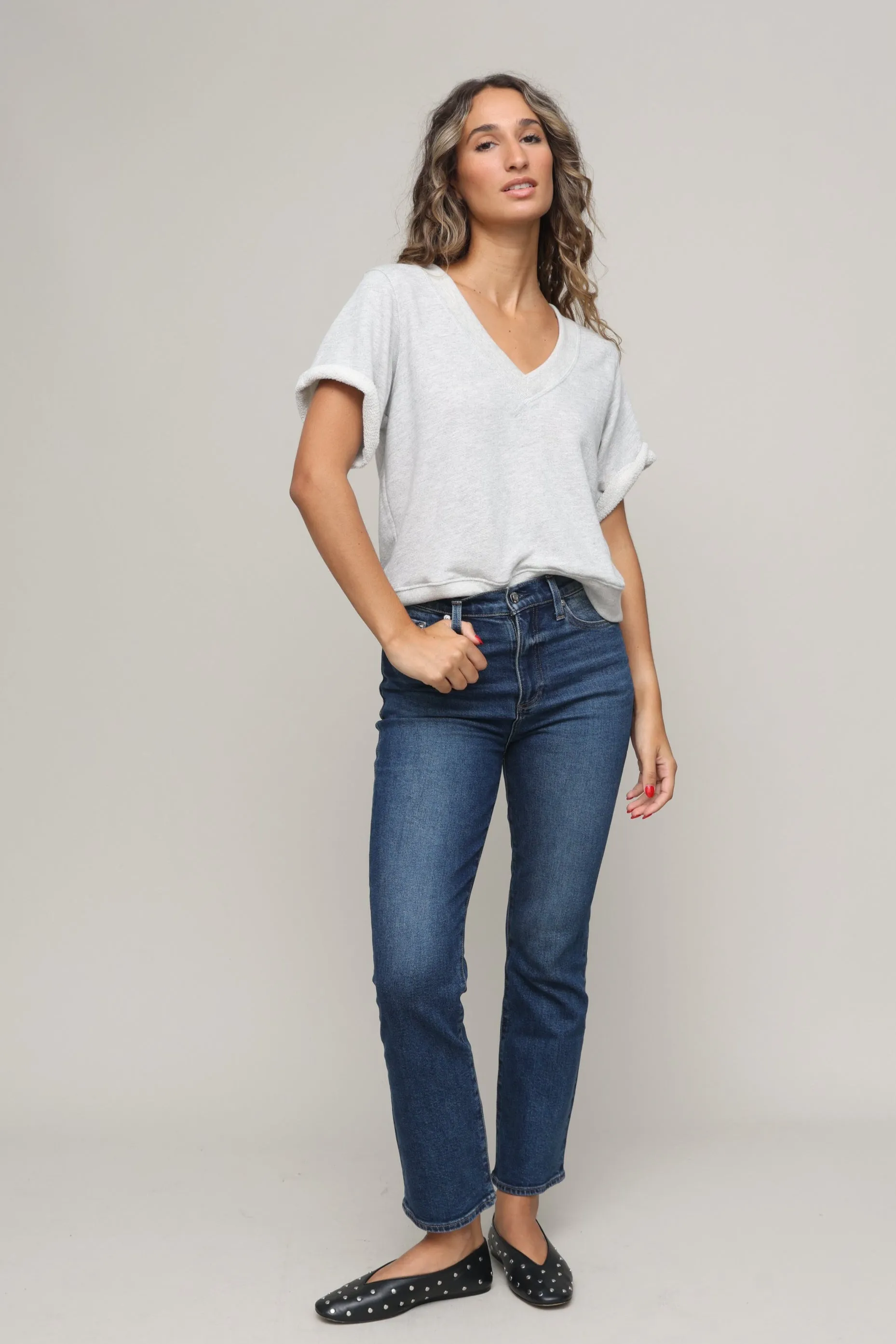 Raw Edge Detail Briggs French Terry Sweatshirt