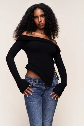 Odor Resistant Treatment Soler Fold Over Knit Top