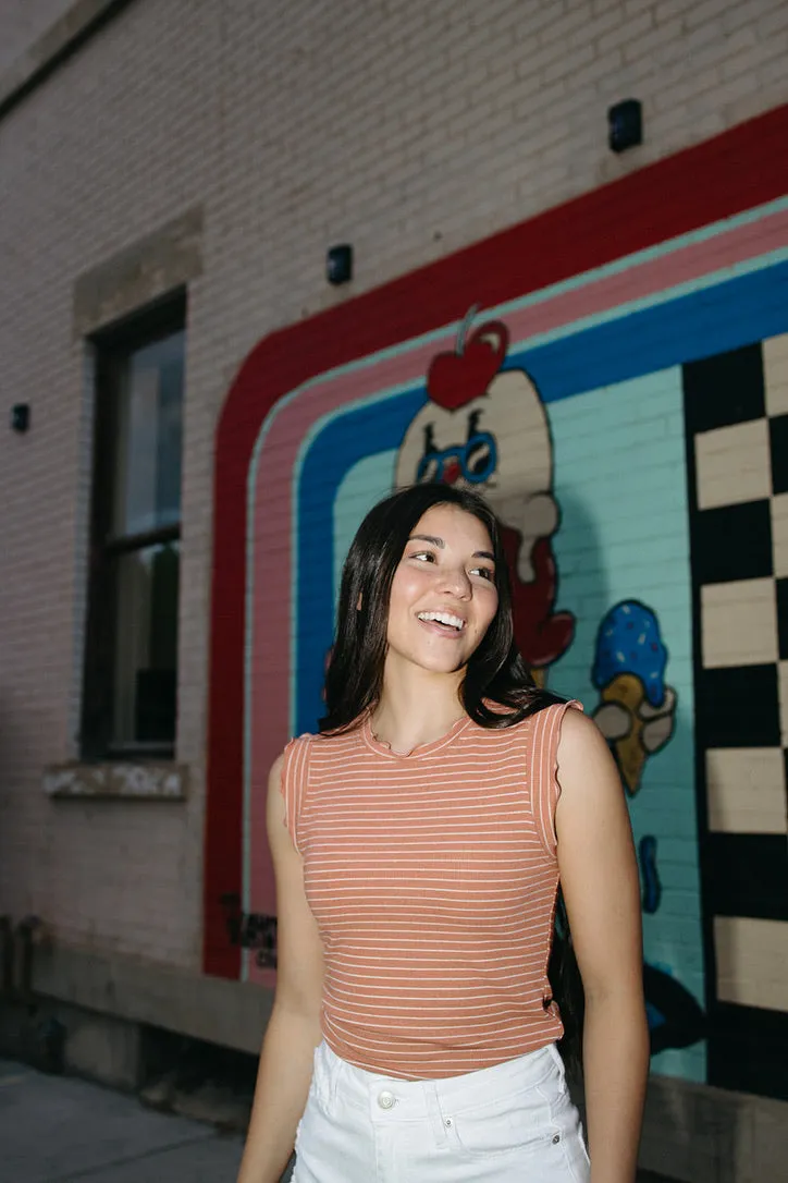 Fay Ruffle Sleeve Top - FINAL SALE Neutral Tone Stitching