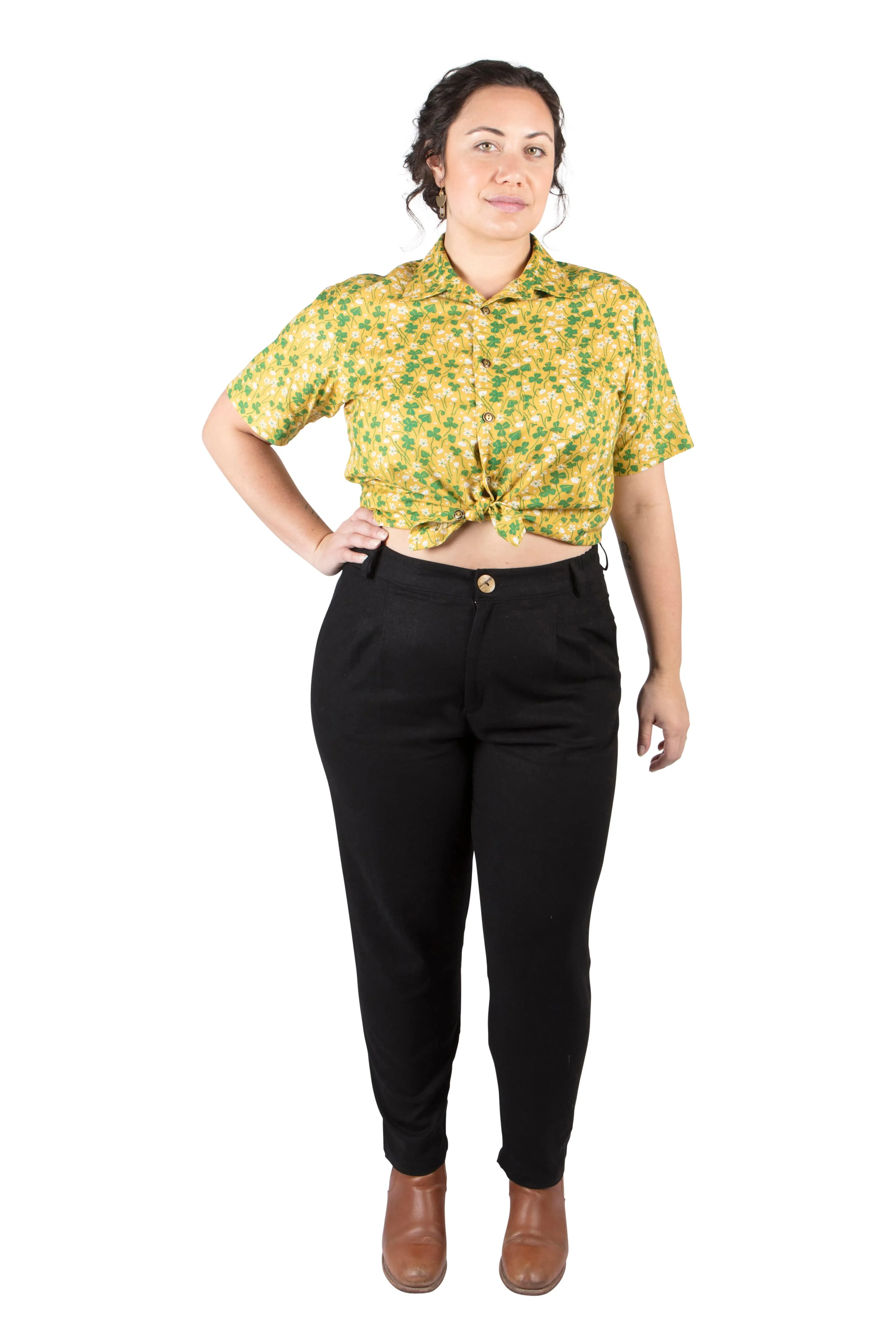 All-day Comfort Unisex Button Up in Lemon Wood Sorrel