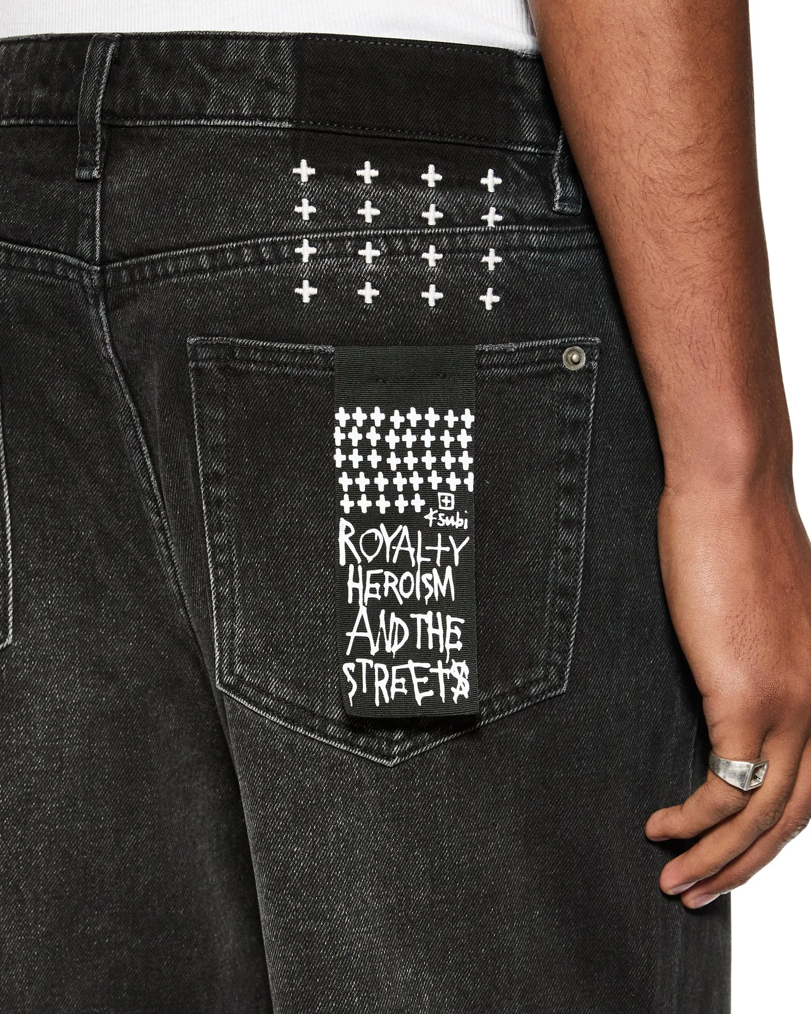 Stretch Enhanced Mobility Home Comfort Party Look Modern Minimalist BRONKO EMBLEM BLACK