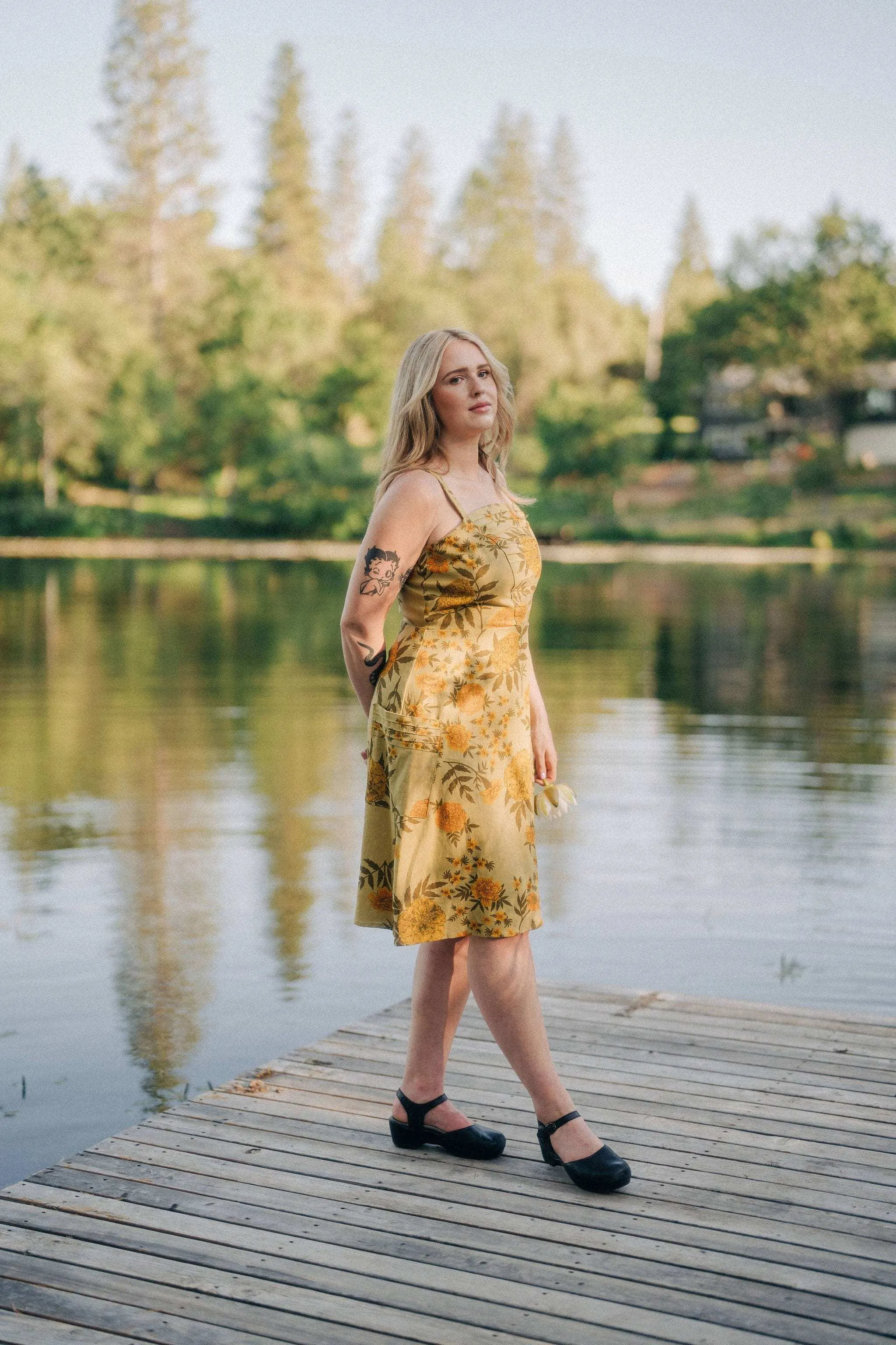 Everyday Layers Uriah Dress in Mustard Marigold Linen