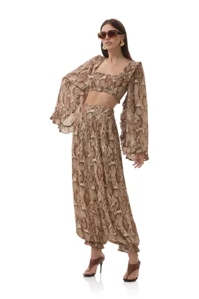 Stretchable Knit Ursa Top - Sand Snake