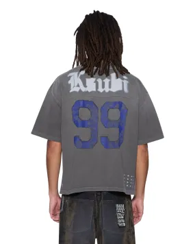 Multi Panel Structure Retro nostalgia UTOPIA HALEN RAGLAN SS TEE CHARCOAL