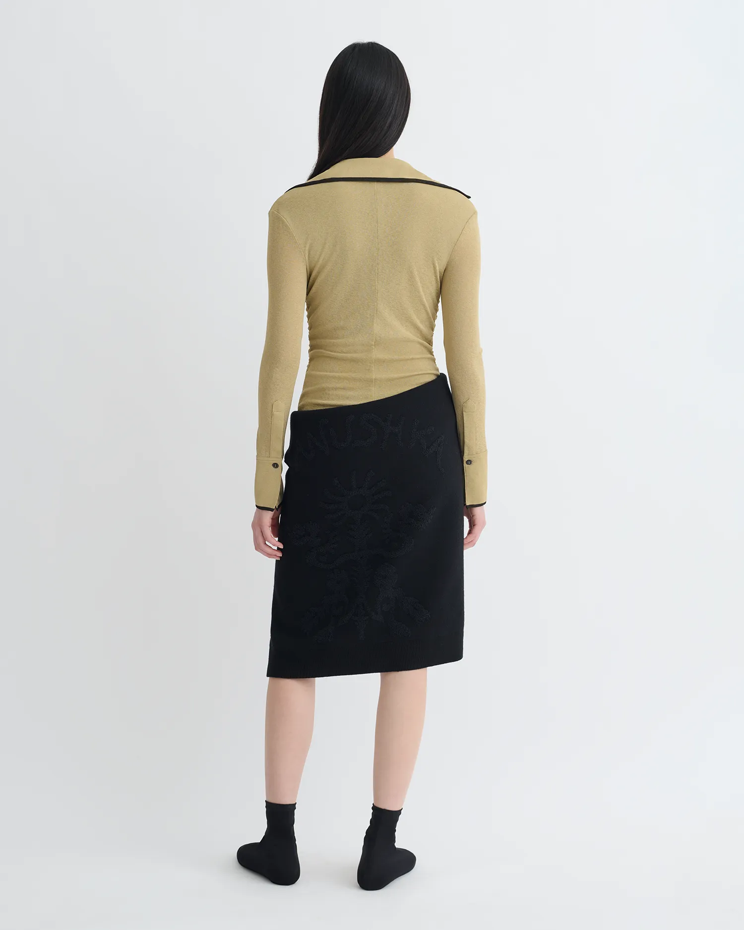 StretchFabric Idana - Mesh Jersey Shirt - Sand/Anthracite