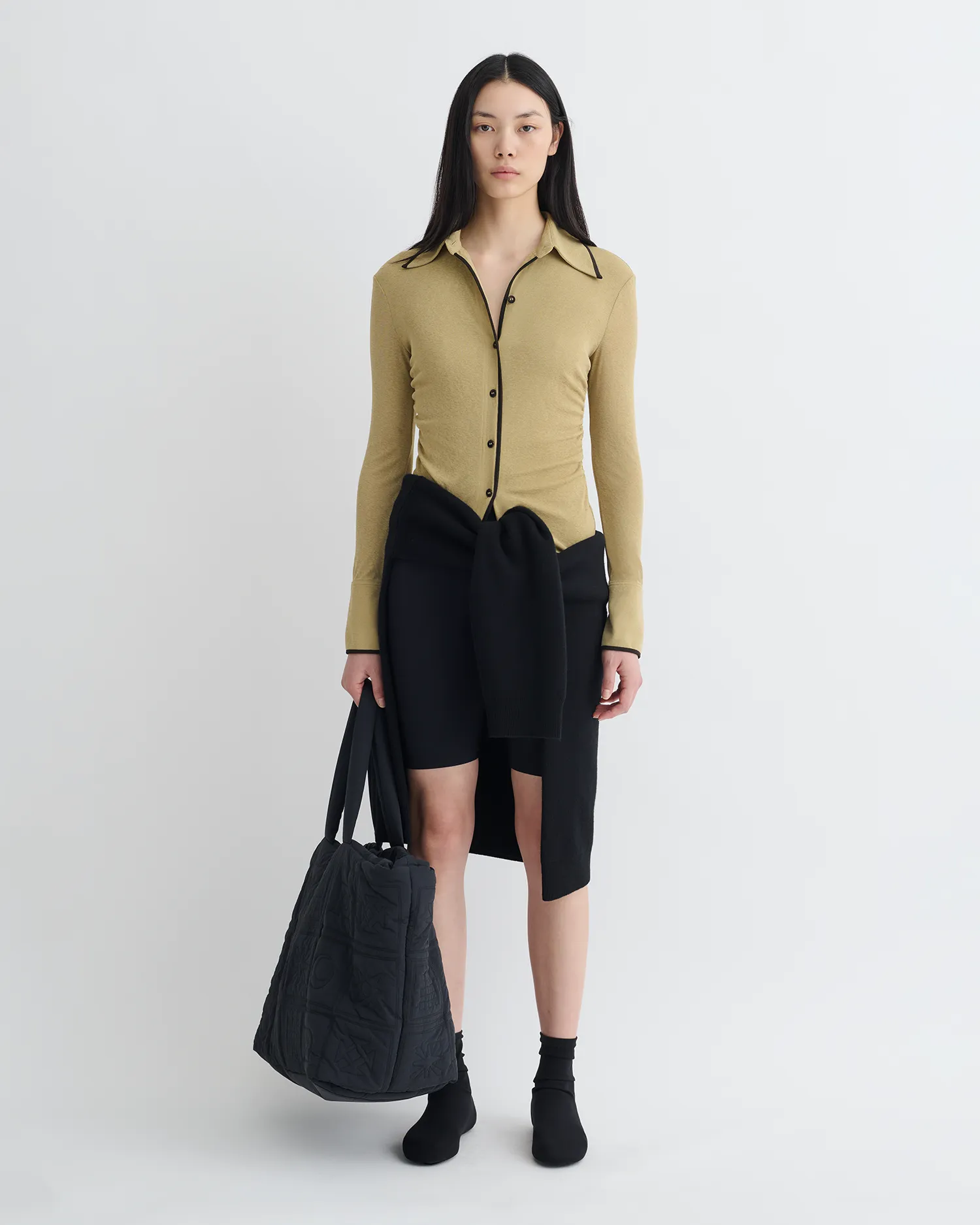 ReinforcedArmholes Idana - Mesh Jersey Shirt - Sand/Anthracite