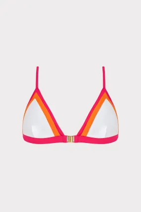 Low Profile Zipper stain resistant coating Positano Color Block Bikini Top