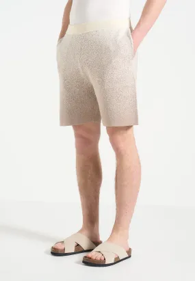 ComfortStretchFit Active Look Salomon - Ombr Knit Shorts - Beige/White