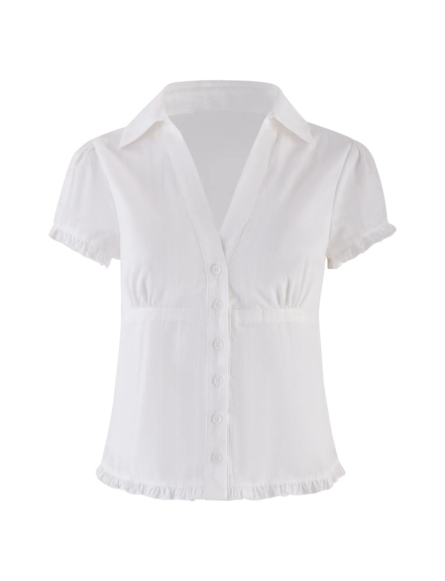 BondedEdges Relaxed Tee VALERIE SHORT SLEEVE SHIRT - WHITE
