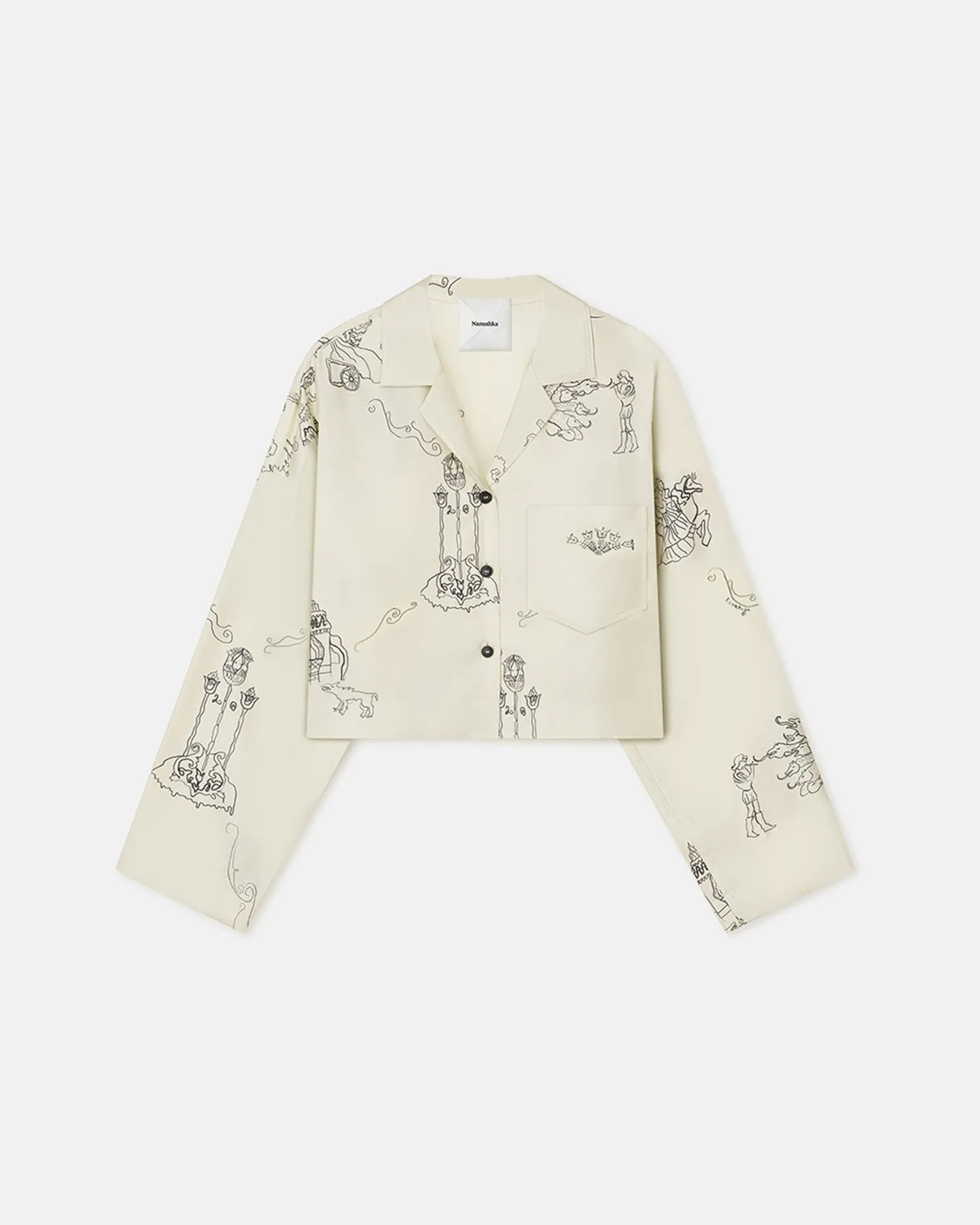 Cool Breeze Sun Protection Vally - Cropped Silk Twill Shirt - Folktale