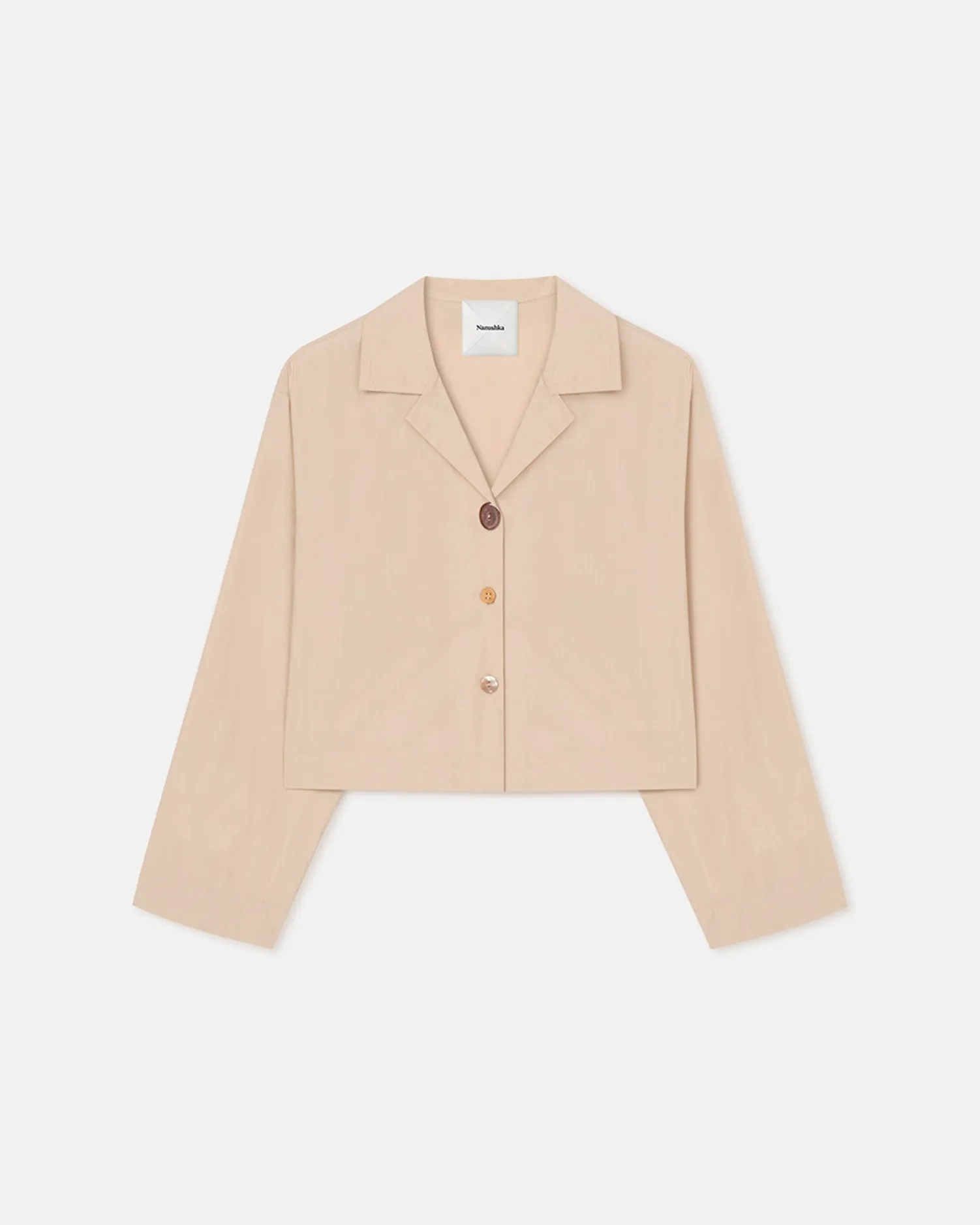 Vally - Light Poplin Shirt - Beige SlimFitAdaptation